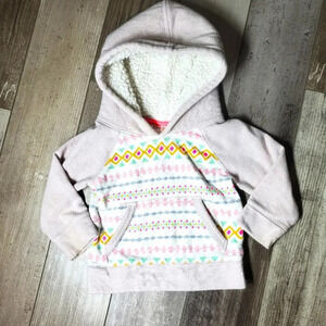 Cat & Jack Baby Toddler Girl Hooded Shimmery Pullover Sweatshirt Size 12m